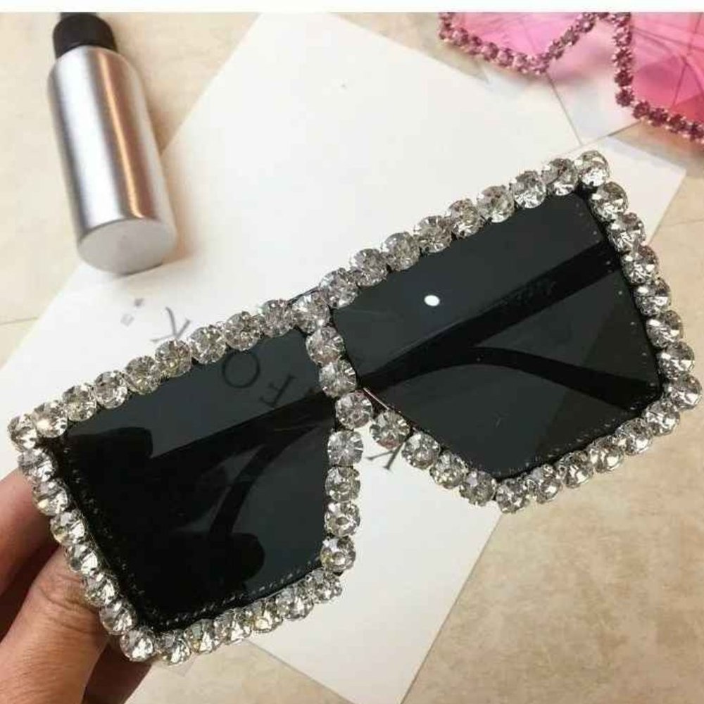 Sparkling crystal sunglasses